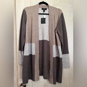Cute, 3-color, super soft Cashmere duster/cardigan sweater. Never worn.